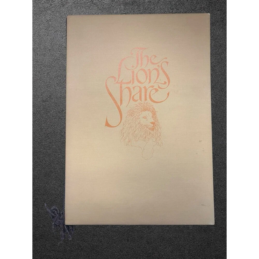 Rare 1900s The Lion's Share First Edition DUST JACKET Only TM Cleland Art Deco